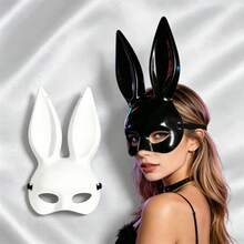 Sexy Rabbit Mask, Cute Rabbit Costume Mask, Black And White Colors Available, Suitable For Men And Women, Essential For Halloween Or Carnival Costumes - Multicolor - View 4