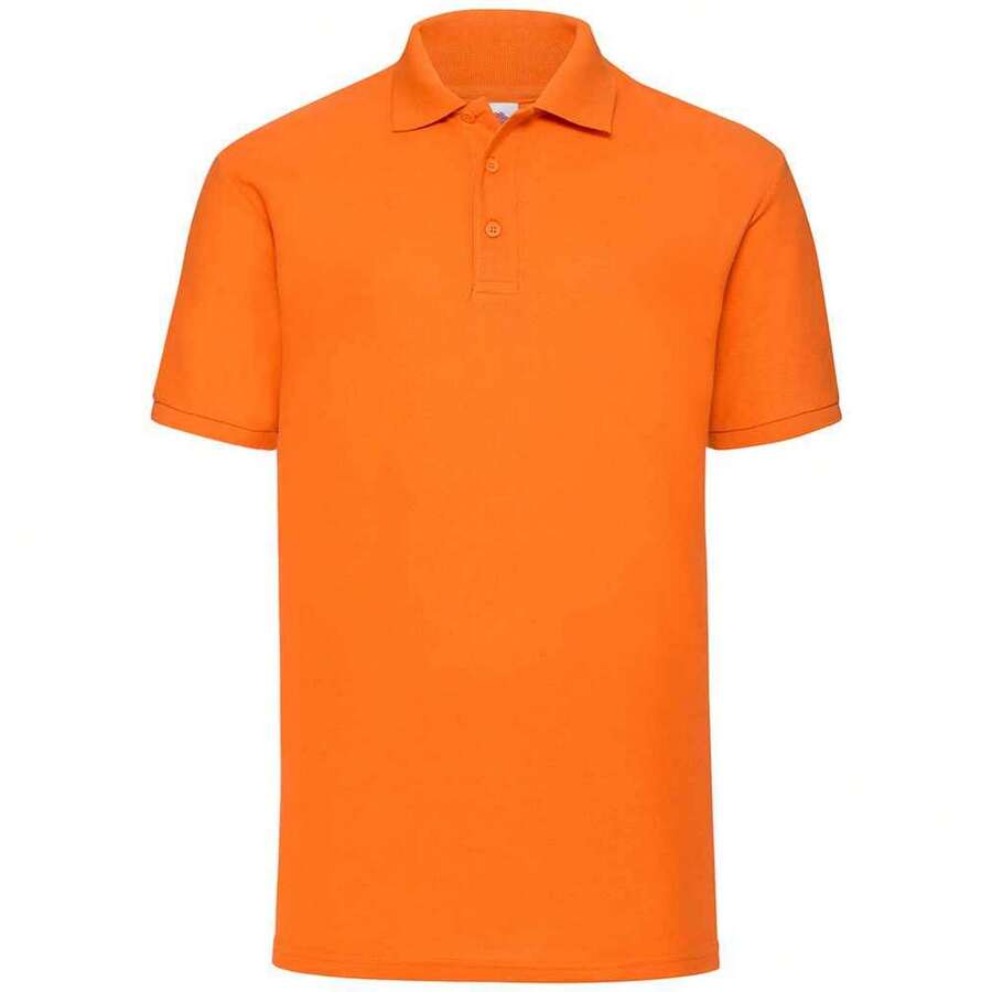 Fruit Of The Loom Mens Pique Polo Shirt - Orange - View 1
