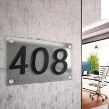 10cm Large Self-Adhesive Acrylic Door Number, Black White Gold Silver Modern Style Address Numbers, Suitable For Mailbox, Home, Office, Hotel, Easy Installation, No Nails Or Tools Needed - Multicolor - View 4