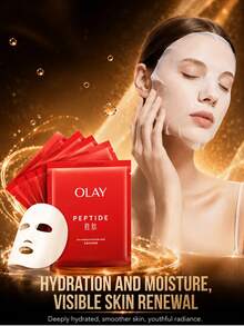 Olay 紅罐保濕面膜 1/5片，膠原蛋白胜肽面膜，抗老面膜，深層補水減少皺紋，緊緻提拉細紋，適合所有膚質 - 勝肽抗皺保濕大紅瓶面膜 - 查看 3