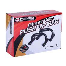 WIN.MAX Plastic Push-Up Bars, Detachable Non-Slip Design, Foam Grips PVC Tube PP Base, Home Fitness Training Equipment, Lightweight And Portable - Black - View 11