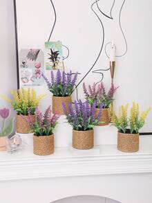 3pcs/Set Lavender, Red Berry Pumpkin Maple Leaf Grass Mound Seagrass Rope, PE Material, One Set Three Colors, Artificial Plants, Artificial Flowers, Suitable For Outdoor Garden, Wedding Seasonal Decoration, Autumn Thanksgiving, Handmade Decoration, Harvest Festival, Halloween, Christmas Decoration, Seasonal Decoration - Multicolor - View 8