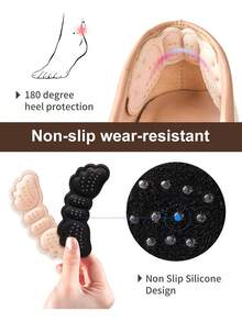 2/4/6 Pairs Heel Pads: Unisex Heel Anti-Slip Pads - Heel Cushion Pads, Shoe Insoles, Solve Oversized Shoe Problem - Ultra Soothing Heel Protection Pads, Relieve Heel Pain, Heel Slippage, Blisters And Friction - Multicolor - View 3