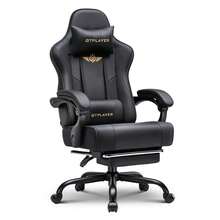 Gaming Chair For Adults Computer Chairs With Footrest Headrest And Lumbar Support Ergonomic Height Adjustable Reclining PC Chair - Black - View 10
