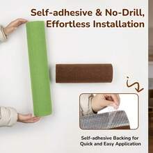 Cat Climbing Scratching Post, Self-Adhesive Design, Let Pets Enjoy Fun And Relaxation. No Drilling, Wall-Mounted Installation, Wear-Resistant And Scratch-Resistant - 30cm - View 5