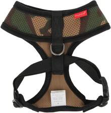 Authentic Puppia Soft Dog Harness, Red - Medium - Blue and White - View 2