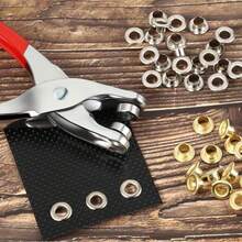 Set 202/402pcs, Kancing Jepret Lubang Dalam 6mm Dengan Pelat Pendukung, Set Kancing Eyelet + Kotak Penyimpanan, Tang Eyelet, Set Eyelet Kancing Jepret Emas & Perak, Termasuk Tang, Pelubang dan Alat Jahit, Kotak Gratis, Pengikat Logam, Set Penjepit Tang Baja Tahan Karat, Kit Alat Pengikat Tiga Cabang, Pakaian, Kerajinan Kulit dan Alat Jahit Buatan Tangan - Set Lubang Kancing - View 5