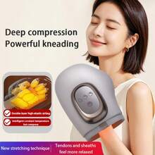 Portable Wrist Massager With Heating And Compression Function, 3 Modes And 3 Intensities, USB Powered Wireless Design, With Massage Roller And Fingertip Massage, Ergonomic Design For Relieving Carpal Tunnel Syndrome, Helping Deep Relaxation, Ideal Gift For Friends And Family - White - View 15