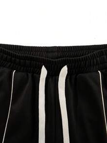 Men's Casual Old Money Men Sports Pants - Black - View 5