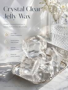 100g/500g/1000g Natürliches transparentes Gelee-Wachs Rohmaterial, 100% reines Wachs, geeignet für Kerzenherstellung, handgemachte Kerzenherstellung, handgemachte Aromatherapie-Kerzenbecherherstellung, Innendekoration, Geburtstags-/Abschlussgeschenkherstellung - A - Übersicht 5