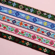 Chinese Crochet Edge Embroidered Jacquard Woven Ribbon DIY Bow Handmade Hair Clip Clothing Ribbon - Multicolor - View 4