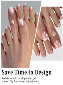 Skin Color Toe Nail Tips,French Press On Toenails For Women,120Pcs Press On Nails,Square Toe Nail Press Ons Toe Nails,12 Size French Nude Wearable Full Cover Fake Toenails,False Nails Gel Toe Nails - Multicolor - View 4