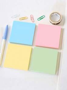 400 Sheets 4 Books Square Sticky Notes And 1 Sticky Note Box, Self-Adhesive Memo Sticky Notes, Suitable For Office, School And Home Use, Suitable For Office, School And Home Organization, Back To School Gift, Back To School Gift Set School Supplies - A - View 2