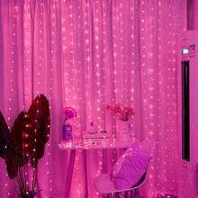 1 Set USB Powered LED Curtain Lights With Remote Control, 8 Lighting Modes, Fairy String Lights For Birthday, Room, Bedroom, Wall, Wedding, Party, Halloween, Christmas Holiday Decoration - USB插頭窗簾燈 - 查看 17