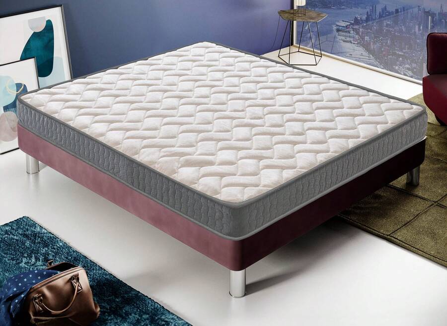 MATERASSIEDOGHE HR Foam Mattress, High Density, 9 Support Zones, NON-DEFORMABLE, H4 Rigidity - White - View 1