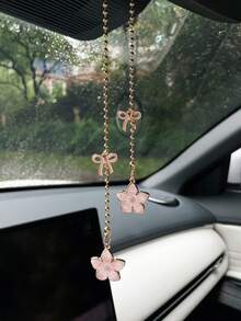 Flower Car Pendant, Creative Car Hanging Decor, Rearview Mirror Accessory, Car Interior Decoration - A - View 16
