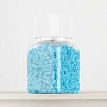 1100pcs/Set Blue Series Refill Melty Beads, DIY Pendant Decoration Keychain Bag Charm, Craft Making Material, Birthday, Graduation, Valentine's Day, Party Gift, 2.6mm Assorted Color Melty Beads Refill - 2.6mm Puzzle Beads - View 11