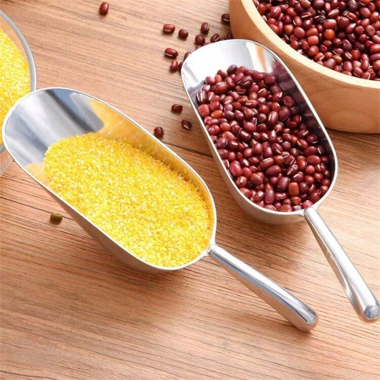 1/3pcs Thick Stainless Steel Ice Scoop, Multi-Purpose Metal Scoop, Suitable For Ice Cubes, Ice Cream, Grains, Rice - Thick And Durable Design For Home Summer Use, Also Suitable For Restaurants, Bars, Outdoor Camping, And Portable Ice Cube Dispenser. - View 3