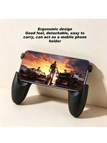 Foldable Mobile Game Grip Holder, Ergonomic Anti‑Slip Phone Game Controller With Built‑In Viewing Stand, Spring‑Stretch Adjustable Clamp, Portable Fold‑To‑Store Gaming Accessory, Lightweight Plastic Holder For Touchscreen Smartphones - Red - View 3