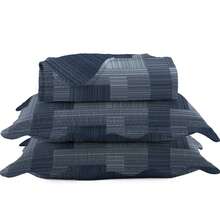 3-Piece Set: Double-Sided Queen Bedspread, Patchwork Quilt, Ultra Patch - 杜拜 2 - 查看 2