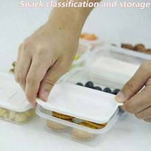 6pcs/8pcs Baby Food Storage Containers, Rectangular 200ml, Square 220ml, Microwave , Freezer And Refrigerator , Baby Complementary Food Boxes - Multicolor - View 6