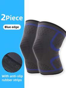 Unisex Silicone Anti-Slip Compression Knee Pads, Suitable For Basketball, Football, Hiking, Running, Absorb Sweat, Breathable, Elastic Sports Knee Supports - Multicolor - View 9