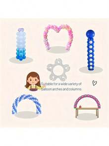 5pcs/20pcs/50pcs Balloon Clips, Balloon Arch Frame Connectors, Reusable Plastic Balloon Clips With Multi-Function Rings, For Decorating Balloon Arches, Weddings, Birthdays, Parties, Valentine's Day, Halloween, Christmas - Multicolor - View 5