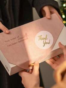500pcs/Roll Transparent Thank You Stickers Simple Practical Multi-Functional School Supplies - Transparent Sticker - View 7