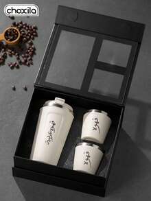 choxila 1件/3件組 不鏽鋼咖啡杯，冰美式咖啡杯，戶外露營水杯，茶杯 - 保溫杯套裝 - 查看 2