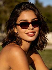 1PC/2PCS Women's Sunglasses New Style Personalized Retro Premium Texture Casual Street Style Outdoor Sun Protection Commute Outfit Beach Vacation Outfit Versatile Essential - Multicolor - View 12