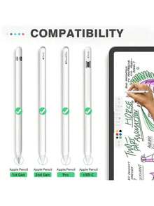 1/3/4/6/9pcs Replacement Tips, Compatible With Apple Pencil 1/2nd Generation, Tips Compatible With IPad Pro Pencil 2/1st Generation - Multicolor - View 1