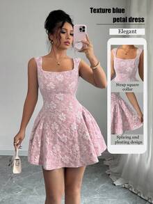 Women Plus Size Sports Dresses - Pale Pink - View 13