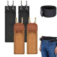 1pc Elastic Waist Belt, Unisex Metal Hook Buckle Stretch Belt, Comfortable And Easy To Use, Gift For Men (Not A Pair) - Multicolor - View 4
