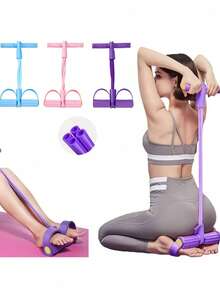 Upgraded Pedal Resistance Band (With Handle) + 8-Figure Resistance Band Set, Multi-Function Stretching Training Band, Suitable For Yoga, Home Workout And More - A - View 6
