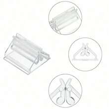5/20 pièces Support d'affichage en acrylique transparent avec plateau de base carrée antidérapante, support en plastique transparent pour cartes de visite, photos, plaques signalétiques, étiquettes, panneaux, organisateur de bureau pour la maison, le bureau, le comptoir du magasin, la décoration d'exposition et les accessoires de rangement quotidien - View 4