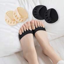 2 Pairs/4 Pairs Invisible Comfortable Socks, With Breathable Forefoot Pads, Non-Slip Metatarsal Support, Toe Separator Pads For Women's High Heels And Shoes - A - View 2