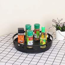 1pc Rotating Kitchen Spice Rack, 3-Tier Multifunctional Countertop Storage Shelf, Soy Sauce Vinegar Seasoning Condiment Organizer Box - View 15
