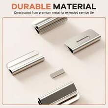 1Pair/3/4/6/10/12Pairs Magnetic Curtain Blackout Clips, Closure Fixing Buckles, No-Drill No-Sew Home/Dorm Blackout Accessories, No Hole Required, Light-Blocking Anti-Transparent, Curtain Clips, Suitable For Home, Bedroom And Office Curtains - Silver - View 7