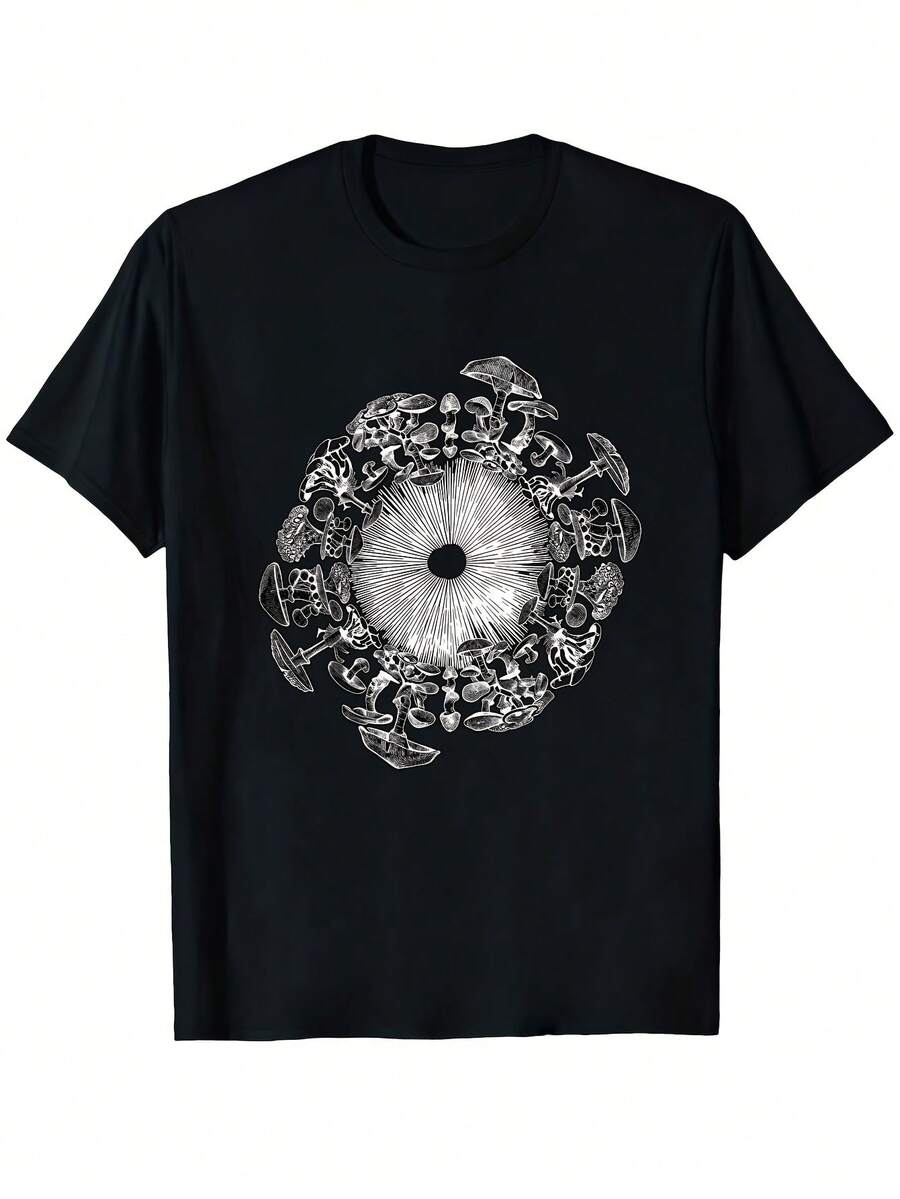 100% Cotton T-Shirt With Print, New 2026 Collection: Comfortable And Easy To Wear, Ideal For Everyone. - Black - View 1