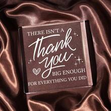 Square Shaped Clear Acrylic Tabletop Sign, Thank You Appreciation Keepsake Gifts For Women Men, Teacher Nurse Boss Coworker Principal Colleague Gift, End Of Term Farewell Present, Back To School Birthday Christmas Thanksgiving Desktop Decor - 1PC - View 8