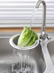 Rustic Style Sink Strainer With Handle, 201 Stainless Steel Kitchen Sink Drain Filter, Unfilled, Suitable For Restaurants And Indoor Use, Wear-Resistant, Rust-Proof - A - View 5