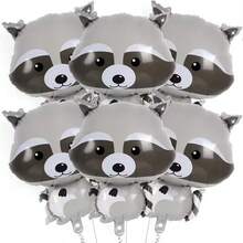 1pc Cute Raccoon Aluminum Foil Balloon, Cartoon Forest Animal Theme Party Camping Birthday Decoration, Raccoon Decor, Camping Event Arrangement, Fun Design, Vibrant Colors - View 1