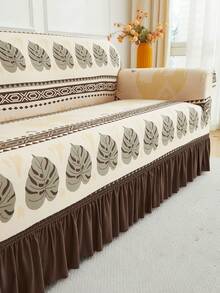 1 buah Sarung Sofa Rok Satu Bagian Elastis Tahan Debu dan Noda dengan Motif Cetak, Dekorasi Rumah Ruang Tamu, Dekorasi Sofa 1/2/3/4 Dudukan, Universal untuk Semua Musim, Dapat Dicuci dengan Mesin - MultiWarna - View 2