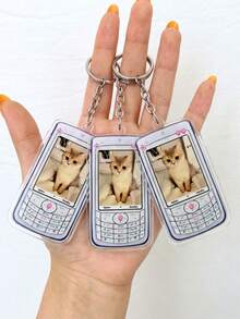 Customizable Acrylic Phone Keychains, 1/3/5pcs, Printed With Photos Of Your Family/Pets/Baby, Perfect As Keys, Backpacks Or Birthday Party Souvenirs. - Multicolor - View 9