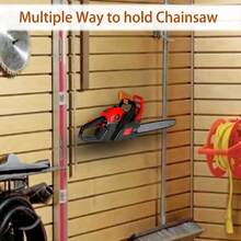 Heavy Duty Chainsaw Storage Rack, Chainsaw Wall Mount, Wall-Mounted Chainsaw Holder, Multi-Function Storage Rack, Suitable For Chainsaws, Powder Coated Iron Chainsaw Bracket, With Anchors And Screws, Garage/Workshop Storage Organizer (Suitable For Multi-Function Rack) - Orange Color - View 8