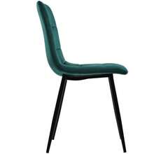 Dining Set (5 Pieces), Including A Table And Four Chairs, A Round Table 100 Cm In Diameter With Gold Metal Legs, A White MDF Top And Green Velvet Dining Chairs. - 彩色 - 查看 11