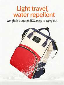 Mochila multifuncional de gran capacidad y ligera con múltiples compartimentos, bolsillos con divisores separados, bolsa de almacenamiento portátil para viajes al aire libre, uso diario, senderismo, escuela y trabajo - Multicolor - Ver 6