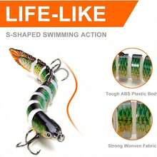 ANFS 5pcs 12.5g/19g 4.9in/0.66oz Realistic Design Swimming Lures, Suitable For Saltwater And Freshwater Fishing - Multicolor - View 10