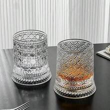1/2件裝奢華水晶威士忌杯，優雅旋轉防潑濺啤酒杯，高端烈酒、調酒、利口酒玻璃杯，時尚居家旋轉玻璃杯，旋轉復古水晶威士忌杯組（1個杯子+1個水晶底座），190ml厚底平底旋轉杯，適用於朗姆酒、咖啡、牛奶，也適合休閒放鬆、酒吧、居家使用或作為聖誕禮物 - 透明色 - 查看 3