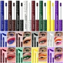 DUNUF Colorful Volumizing Mascara, Waterproof Smudge Proof Long Lasting Thick Lash Mascara, Vibrant Rainbow Color Eyelash Makeup For Party Cosplay Halloween Eye Makeup - Multicolor - View 4
